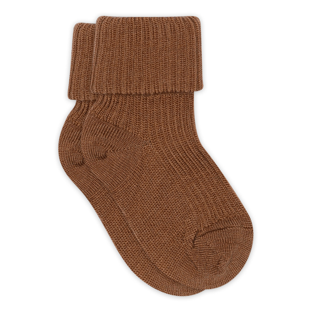 MP Denmark Wool rib baby socks peacan pie 34