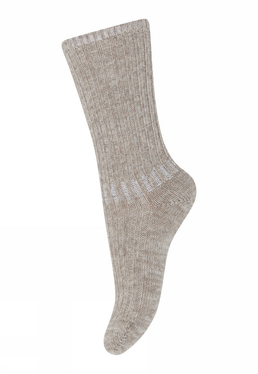 MP Denmark Quinn socks light brown melange 489