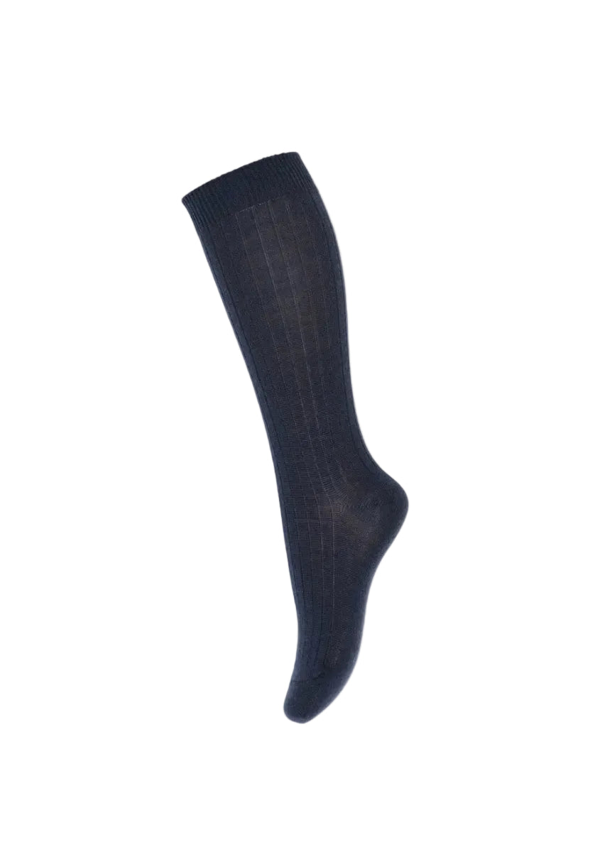 Mp Denmark navy kniekousen donkerblauw