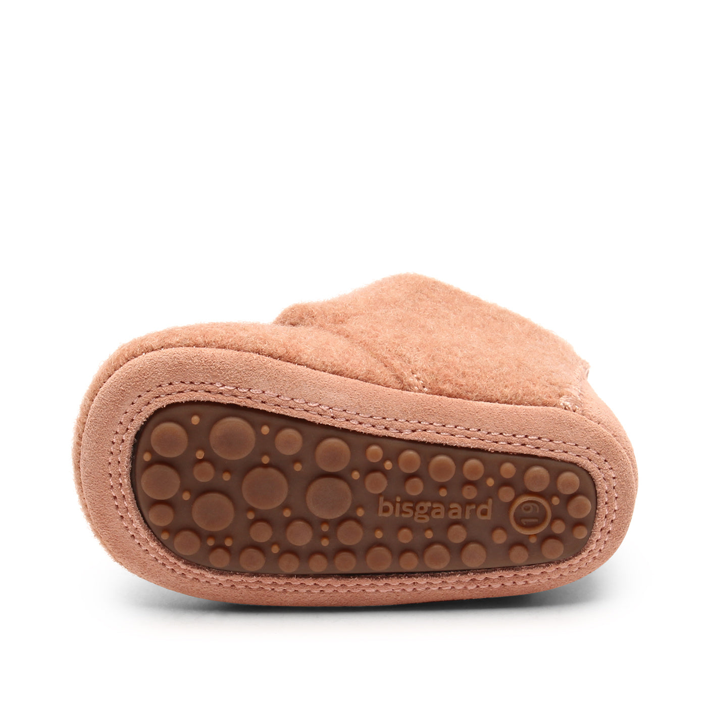 Bisgaard Baby wool pantoffel rose (maat 18-24)