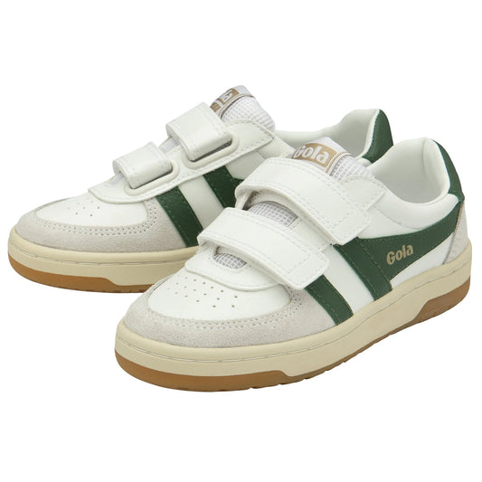 Gola Sneaker Kids Hawk velcro white/dark green (maat 28-35)