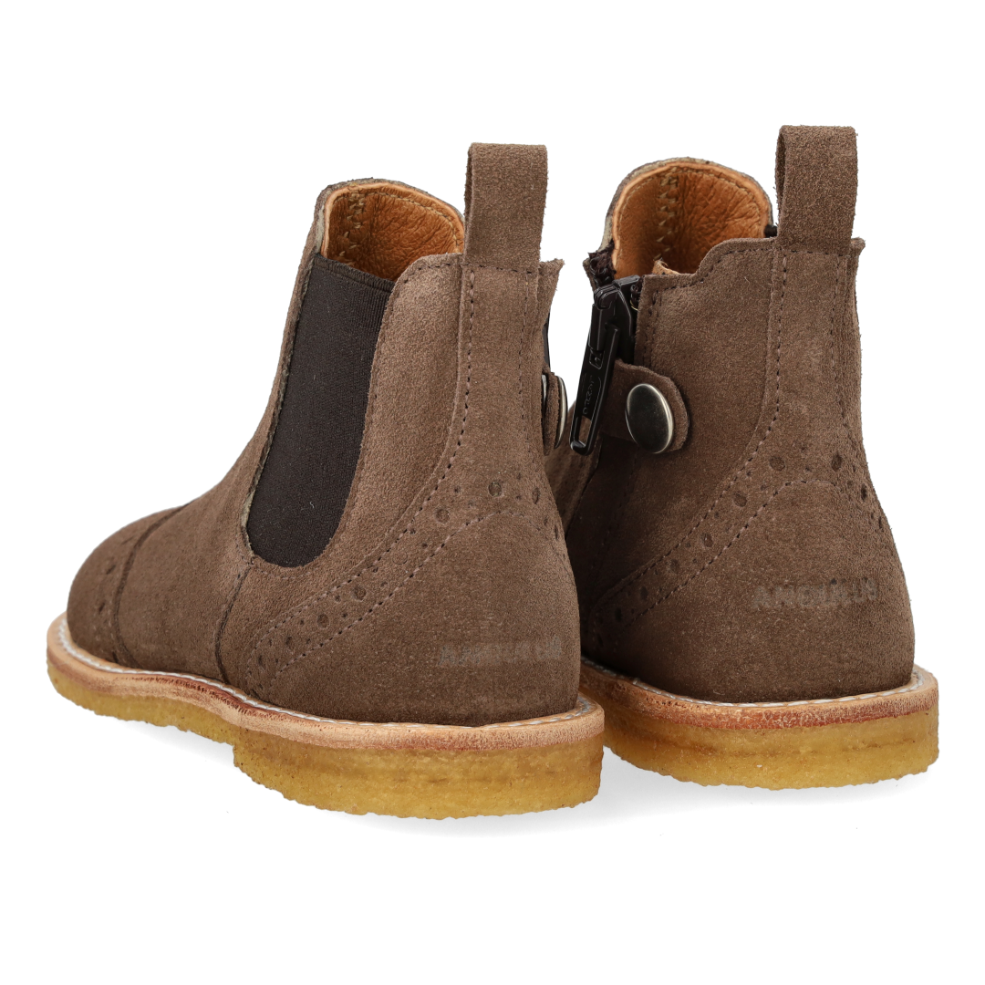 Angulus Chelsea boot suède bruin (maat 20-25)