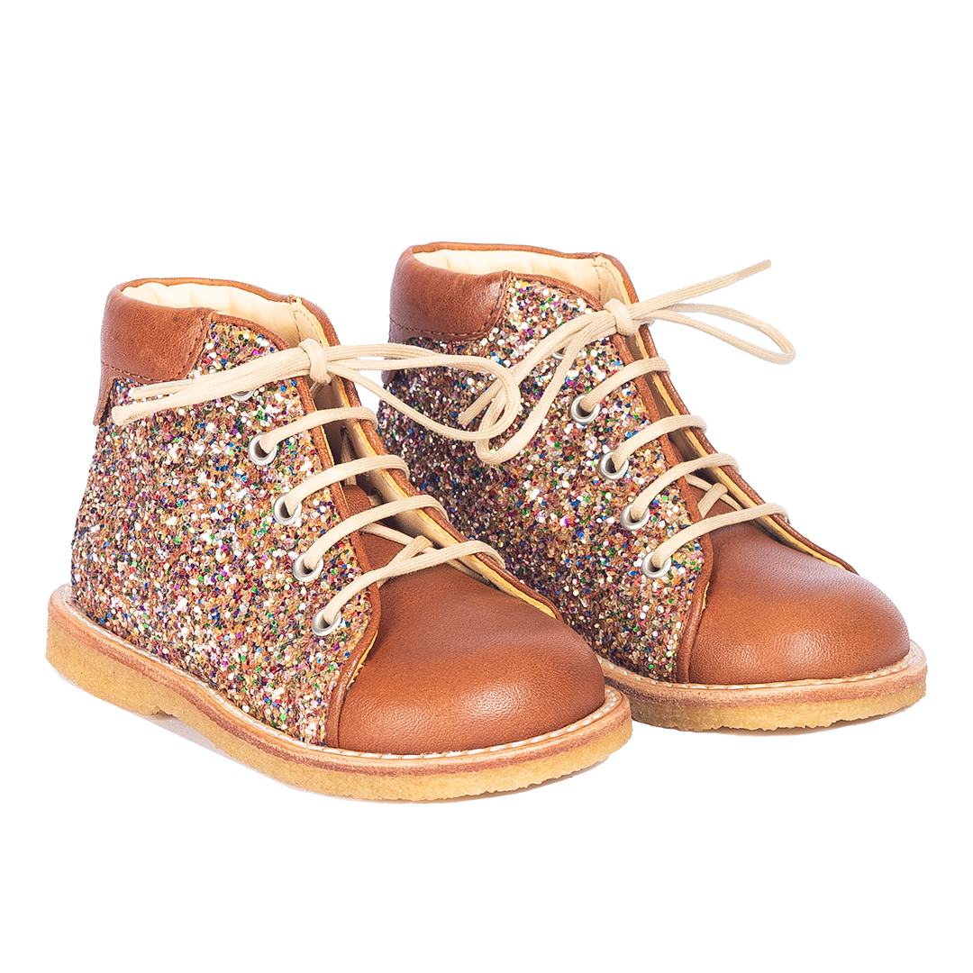 Angulus Veterschoen cognac multi glitter (maat 20-24)