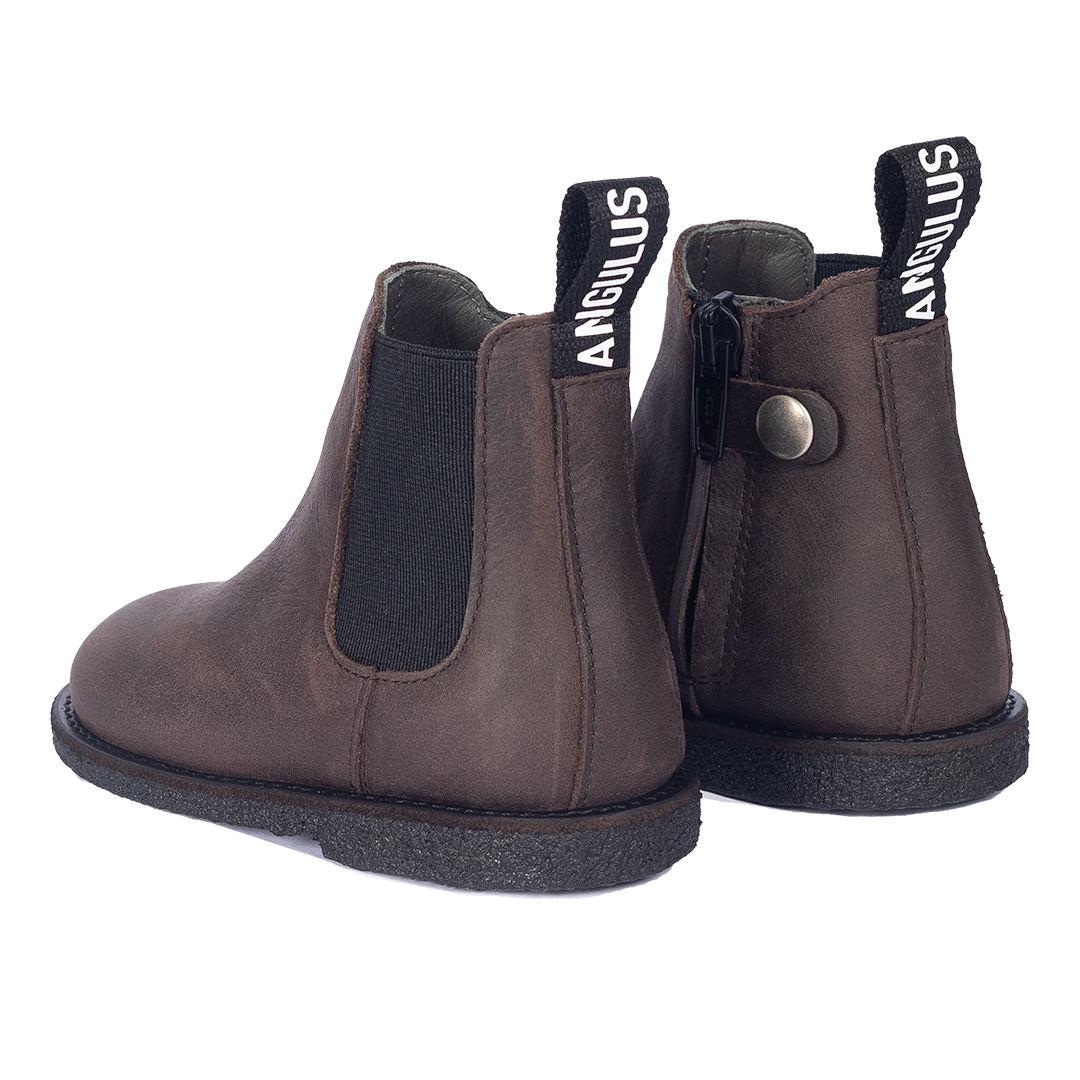 Angulus Chelsea boot bruin/zwart (maat 20-25)