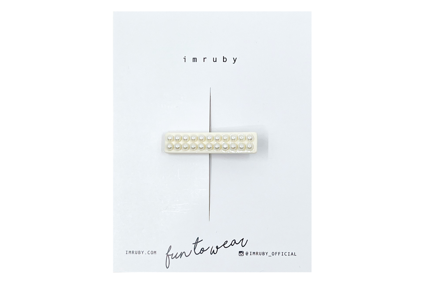 Imruby Bonnie pearl bar clip