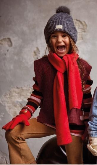 Barts Fhearna Scarf gloves kids + meadew beanie