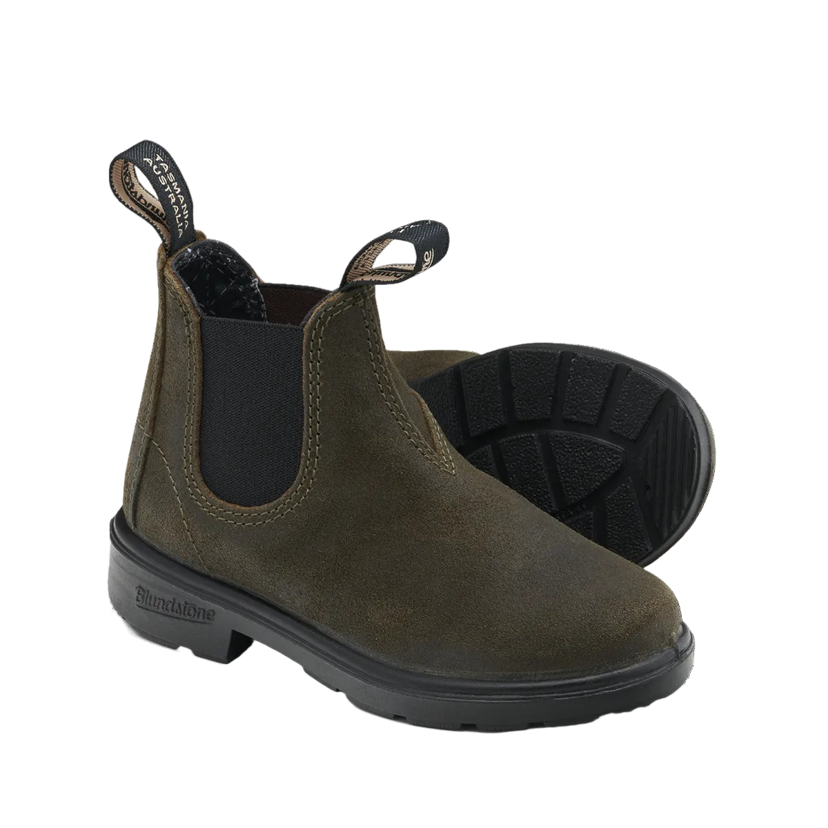Blundstone kids suede dark olive
