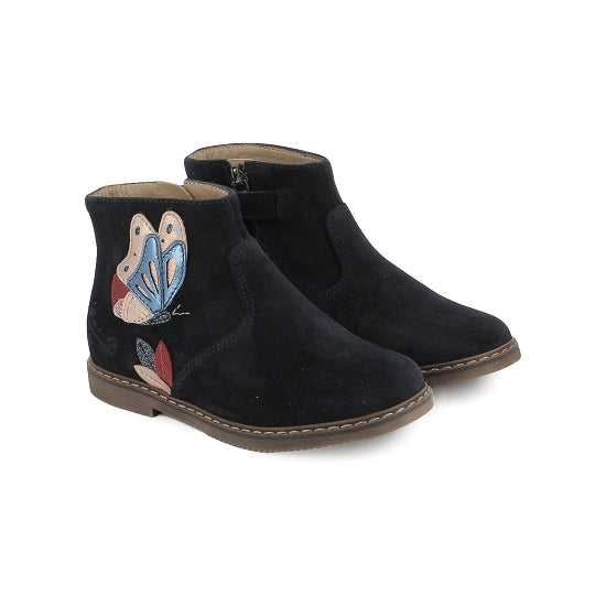 Pom d'Api Enkellaars vlinder blauw (maat 25-33)