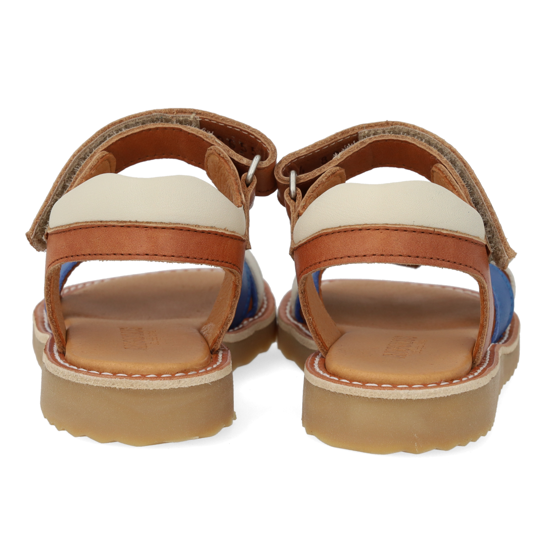 Angulus Sandaal colorblock cognac blauw wit (maat 26-32)
