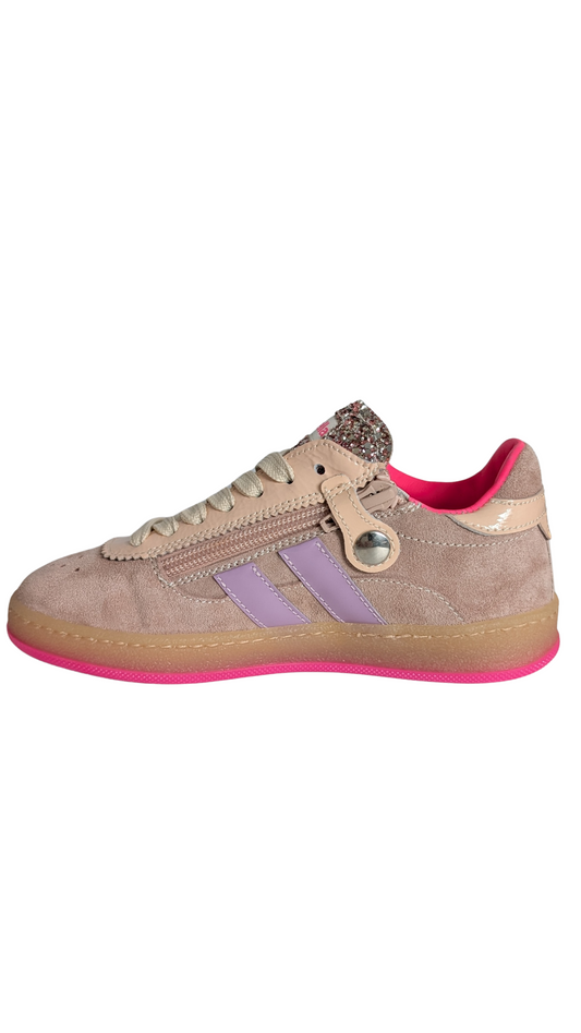 Rondinella sneaker roze paars glitter