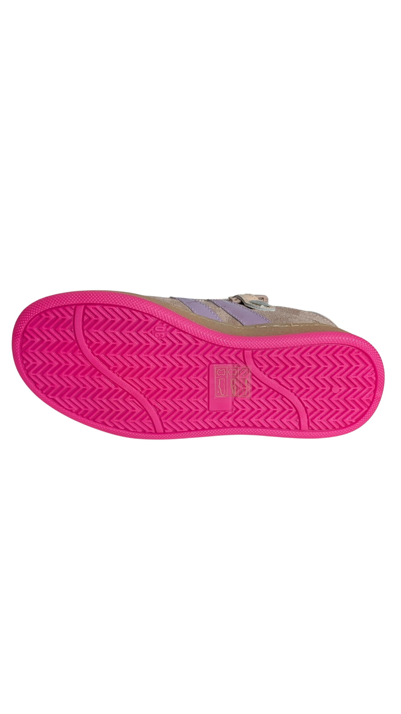 Rondinella sneaker roze paars glitter roze zool