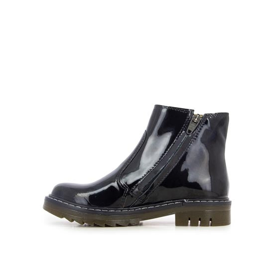 Pom d'Api Enkellaarsje lak zwart (maat 28-35)