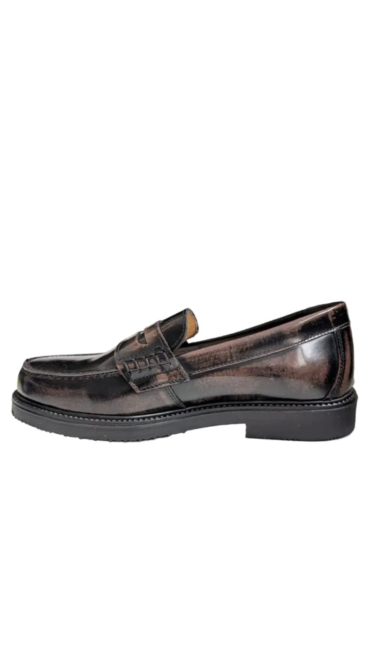 Confetti loafer bruin zwart