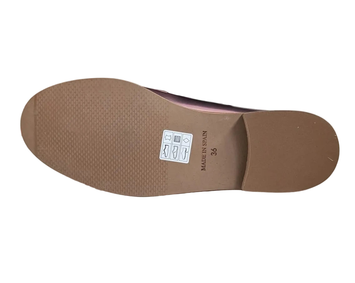 Confetti loafer metallic roze zool