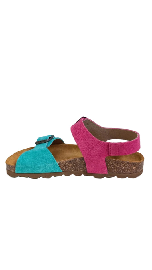 Confetti sandaal roze turquoise