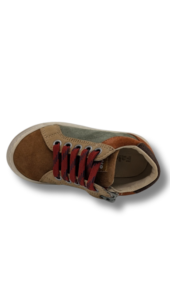 Falcotto basketter brown-olive-copper (maat 20-26)