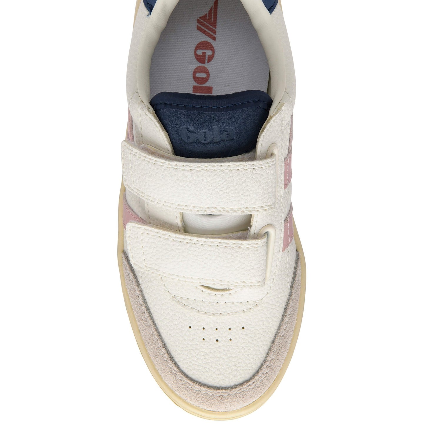 Gola Sneaker Kids Falcon velcro wit/roze/blauw (maat 26-32)