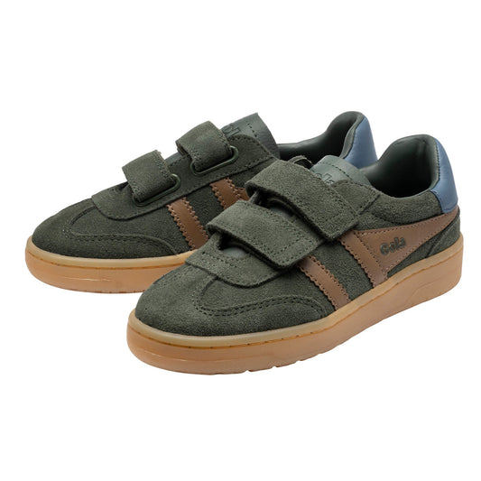 gola kids sneaker viper velcro khaki bruin blauw