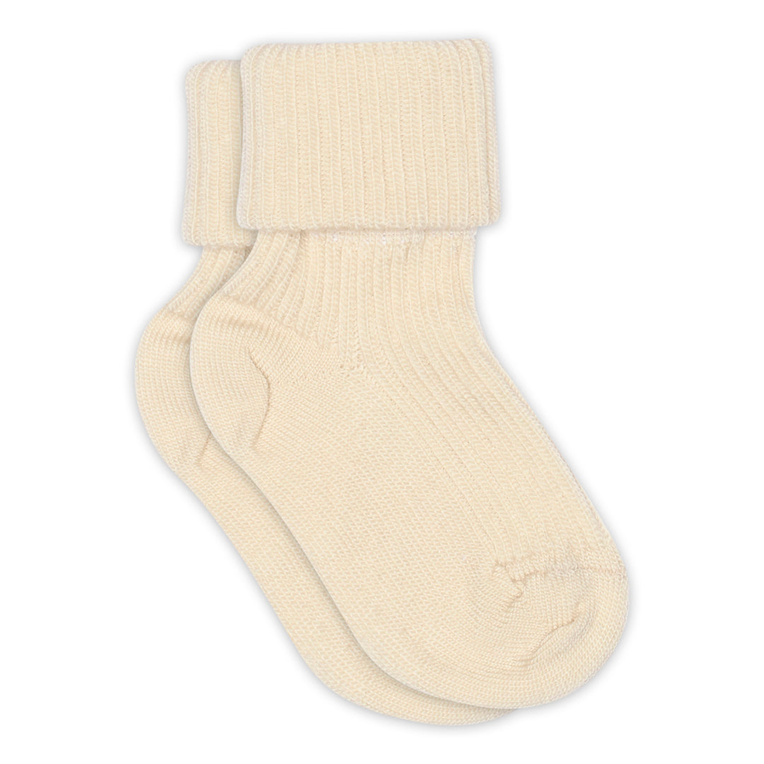 MP Denmark Wool rib baby socks ecru 4109