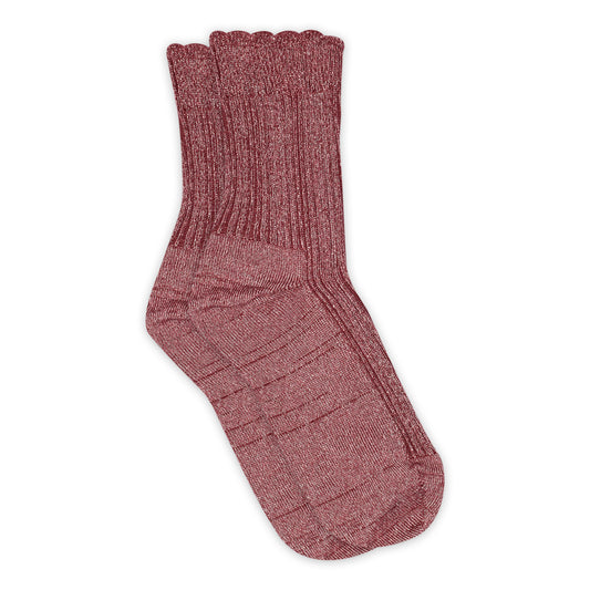 MP Denmark Celosia glitter socks maroon 4070