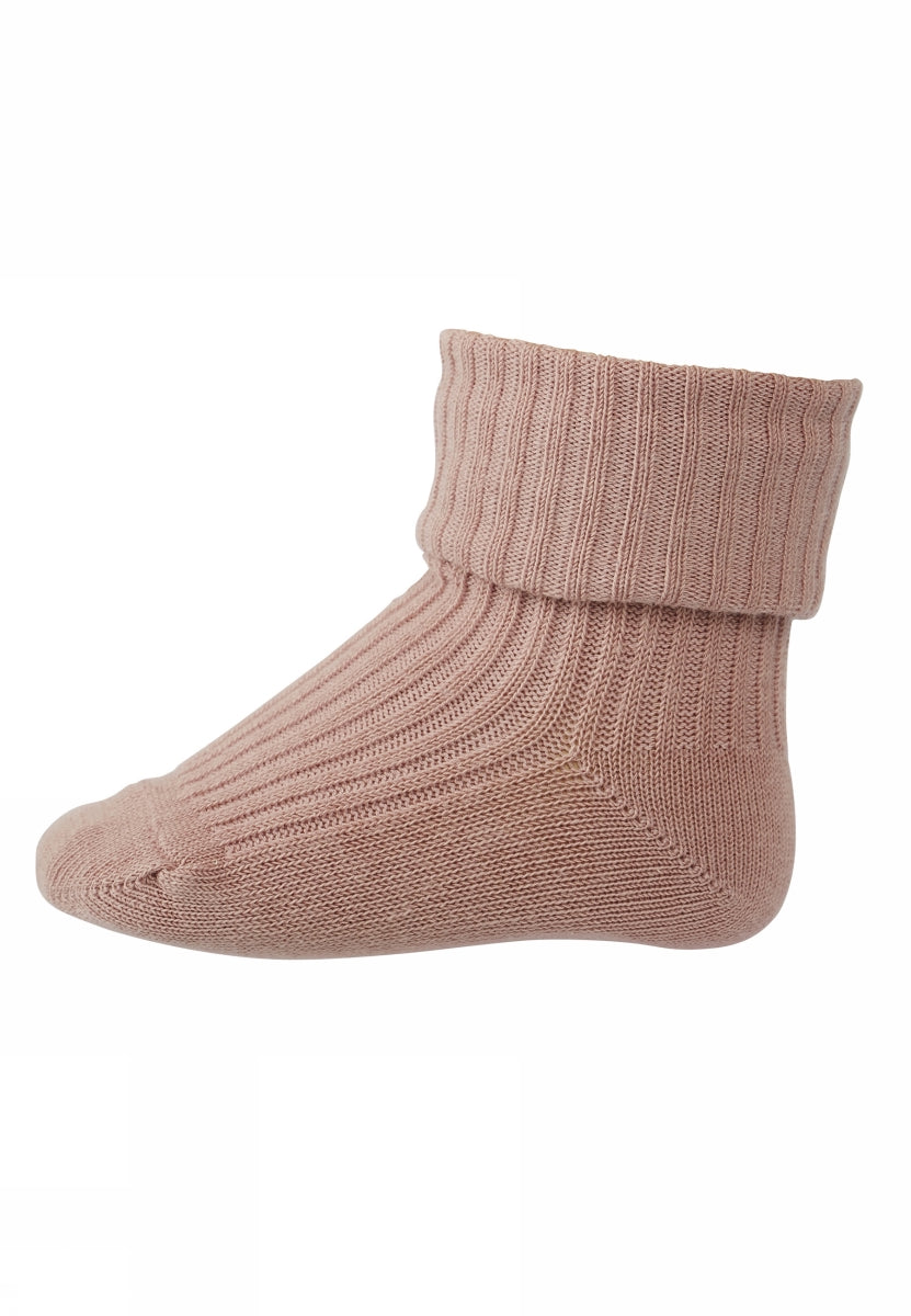 MP Denmark Cotton rib baby socks wood rose 188