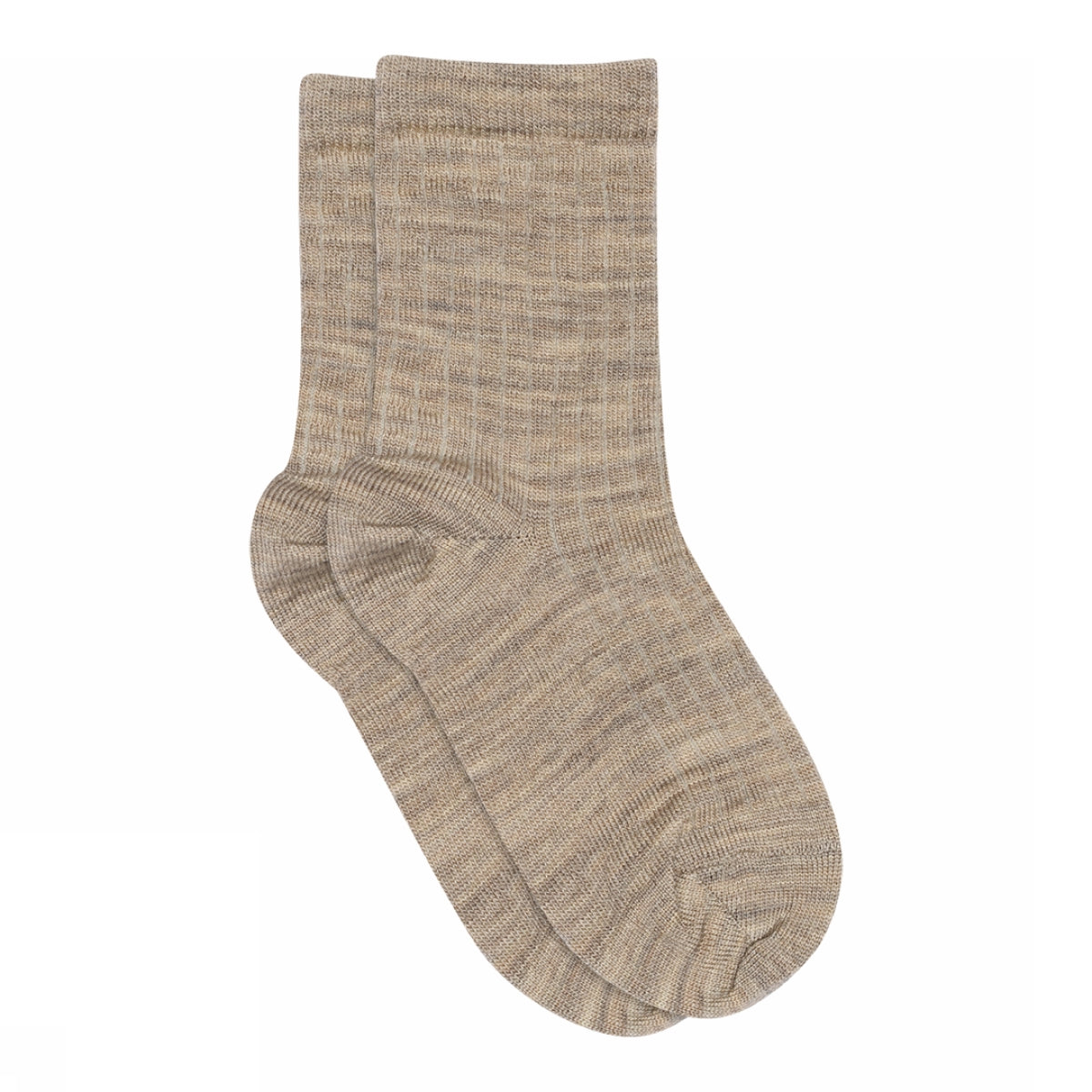 MP Denmark Cotton rib socks light brown melange 489