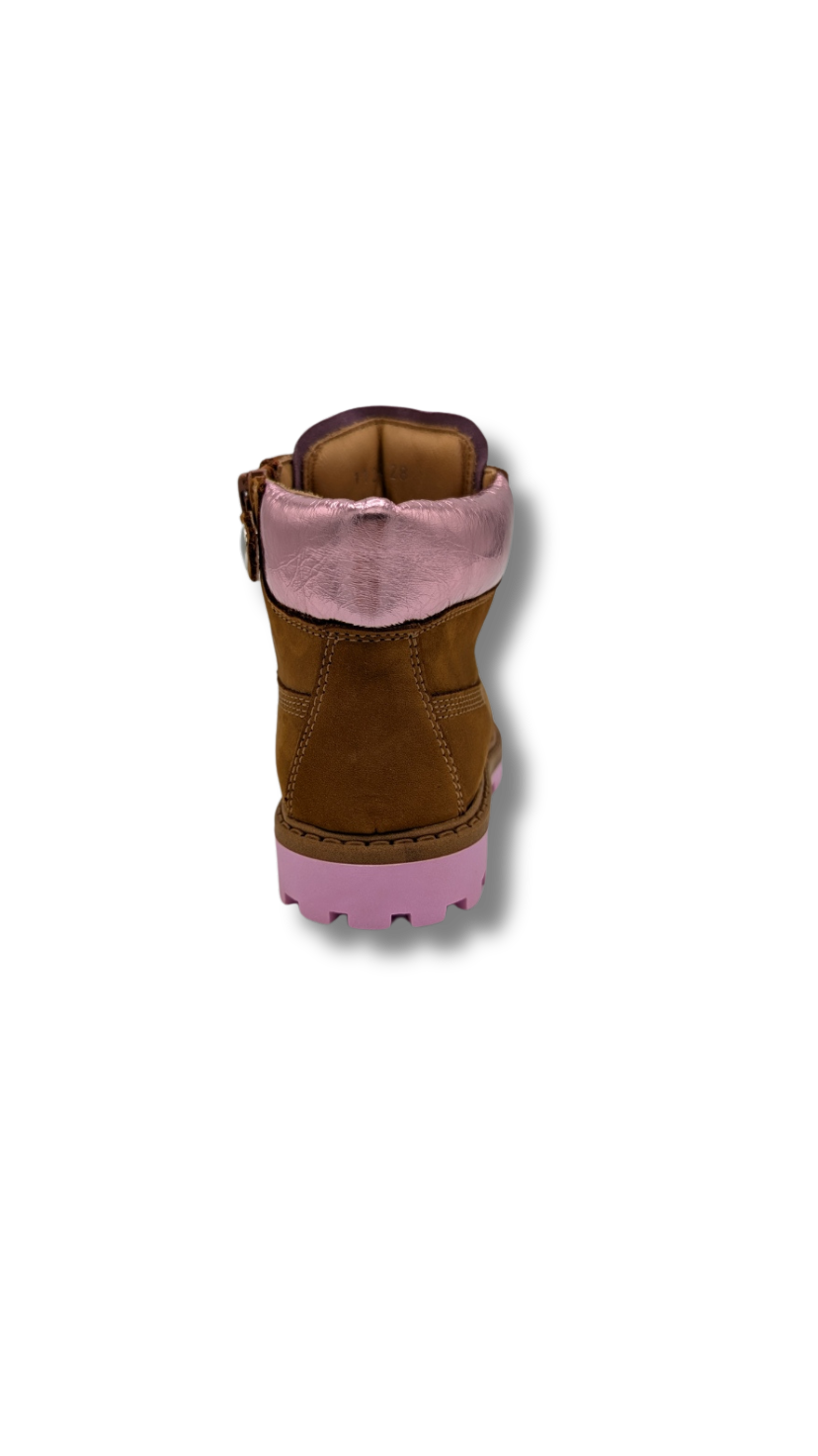 Rondinella Bottine dark camel lila (maat 26-35)