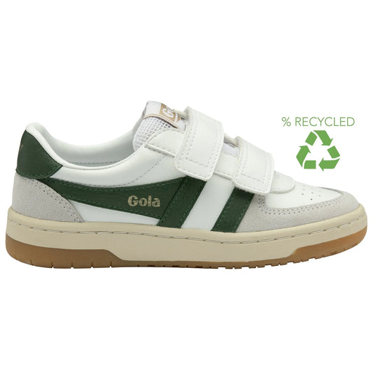 Gola Sneaker Kids Hawk velcro white/dark green (maat 28-35)