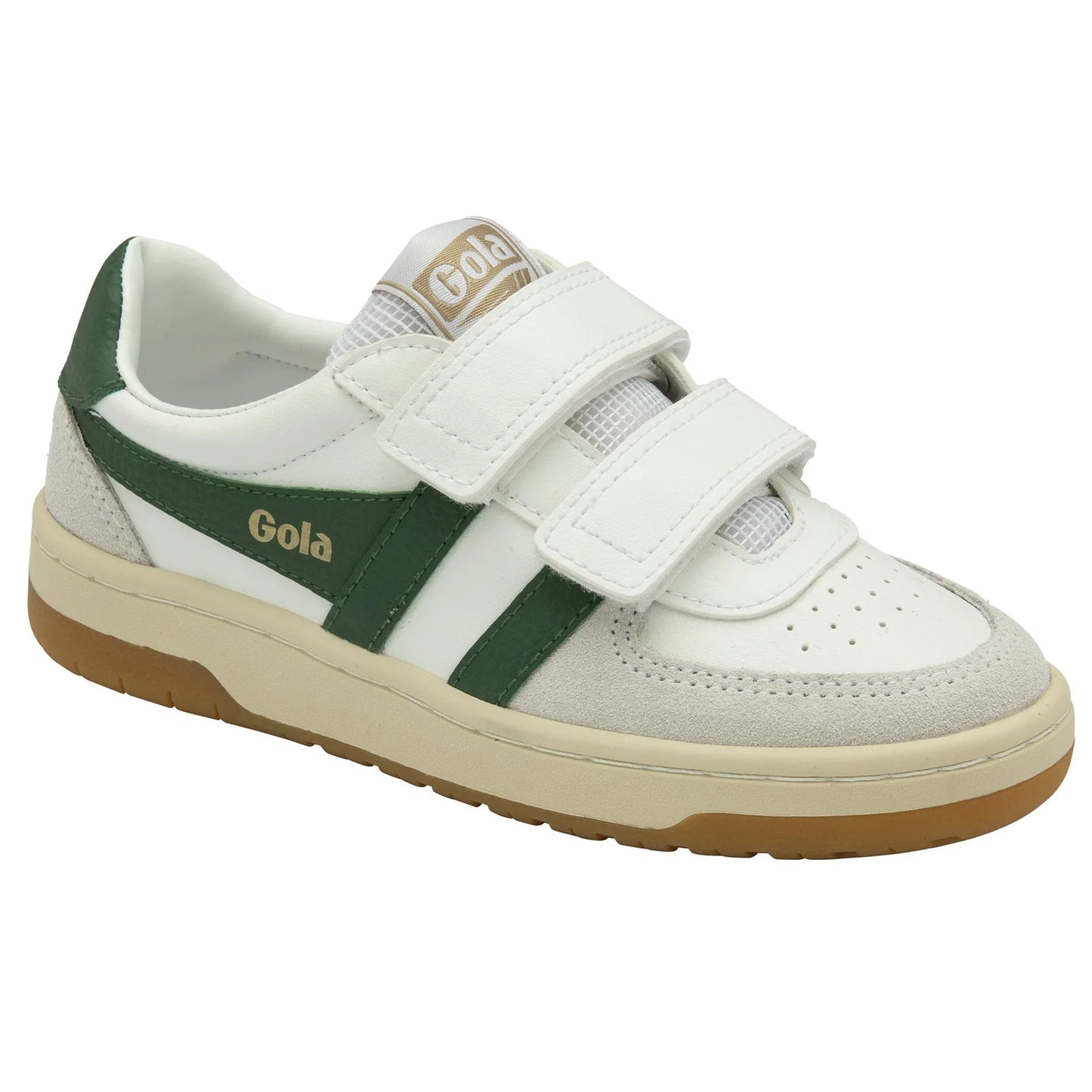 Gola Sneaker Kids Hawk velcro white/dark green (maat 28-35)