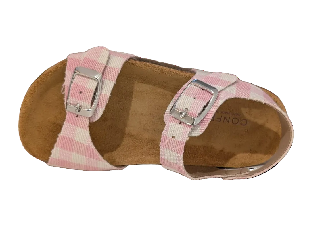 Confetti sandaal roze ruitjes