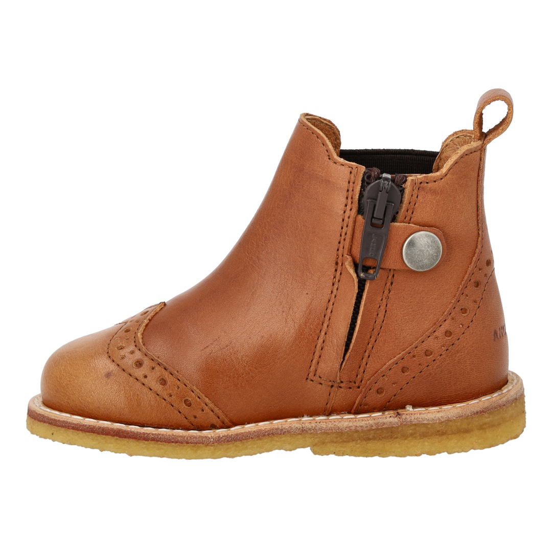 Angulus Chelsea boot brogue cognac (maat 20-25)