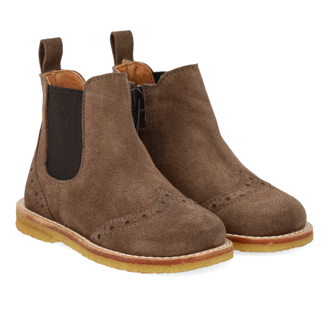 Angulus Chelsea boot suède bruin (maat 20-25)