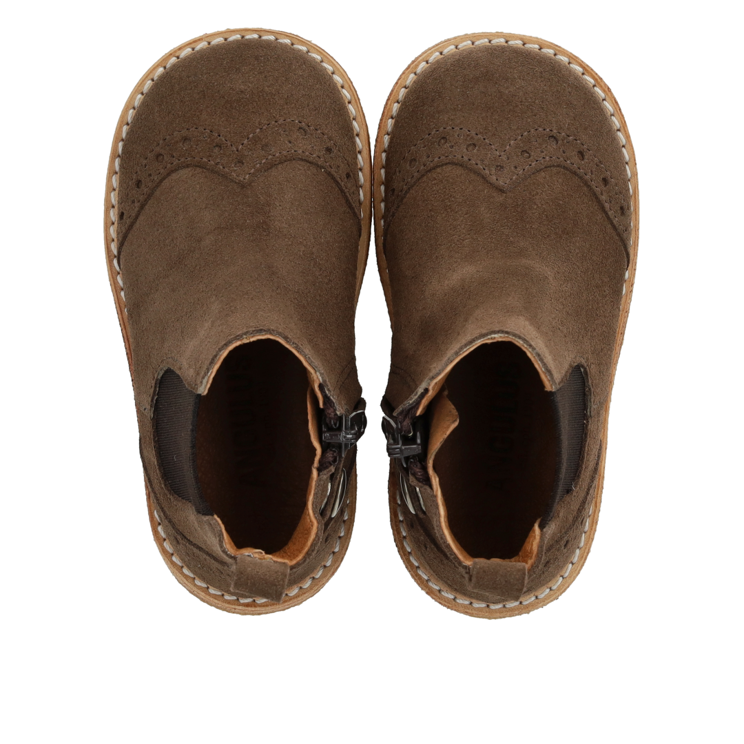 Angulus Chelsea boot suède bruin (maat 20-25)