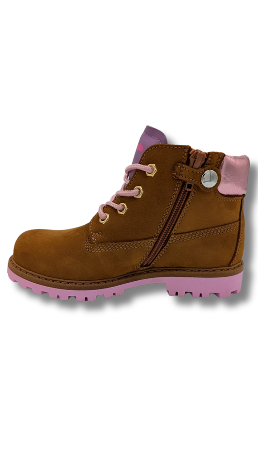 Rondinella Bottine dark camel lila (maat 26-35)