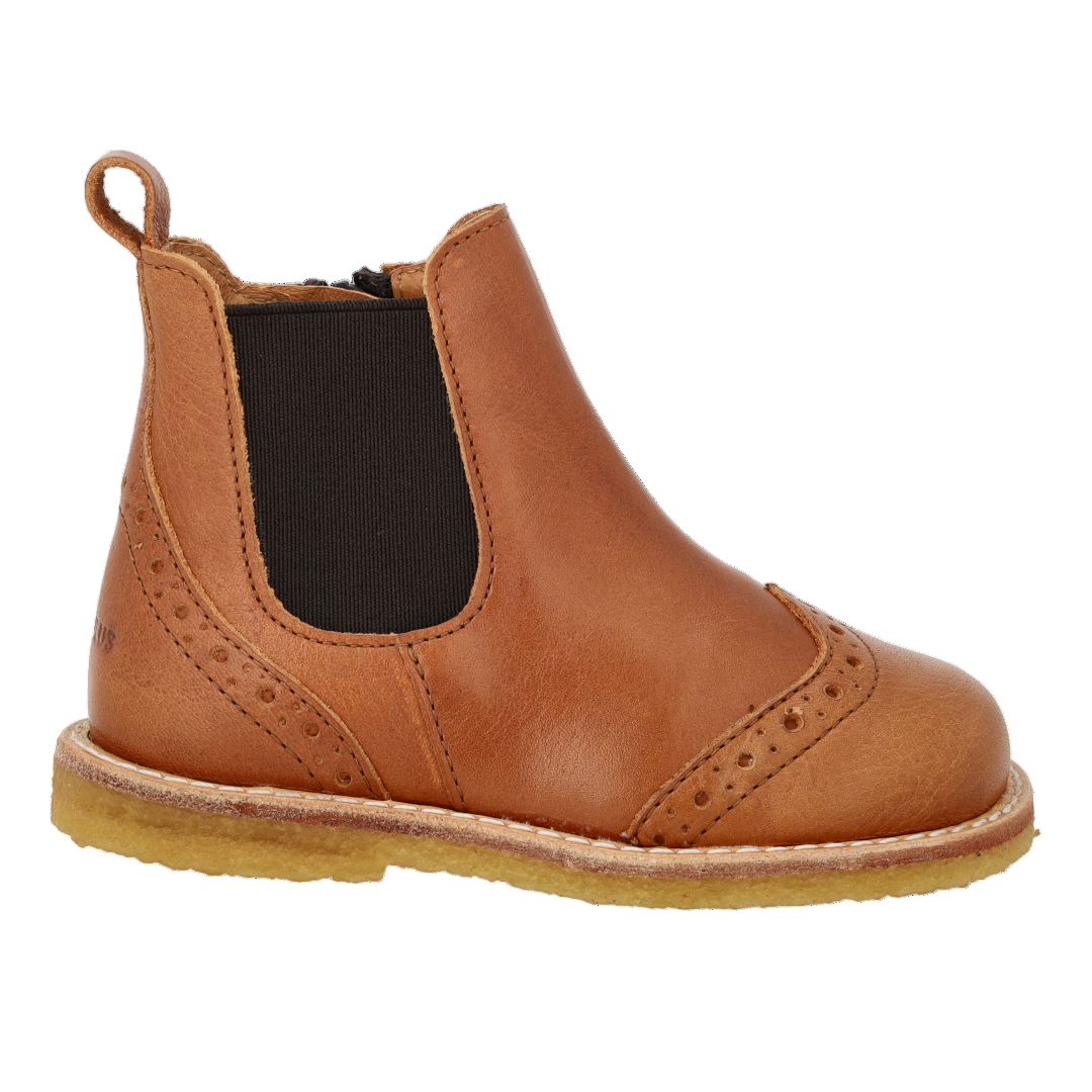 Angulus Chelsea boot brogue cognac (maat 20-25)