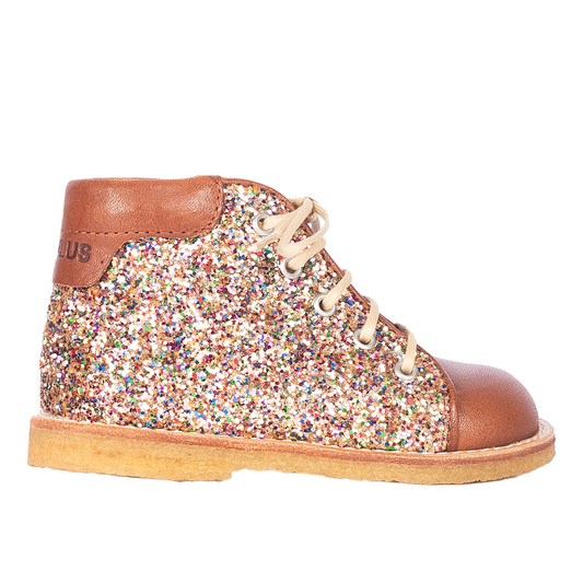 Angulus Veterschoen cognac multi glitter (maat 20-24)