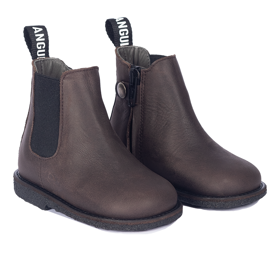 Angulus Chelsea boot bruin/zwart (maat 20-25)