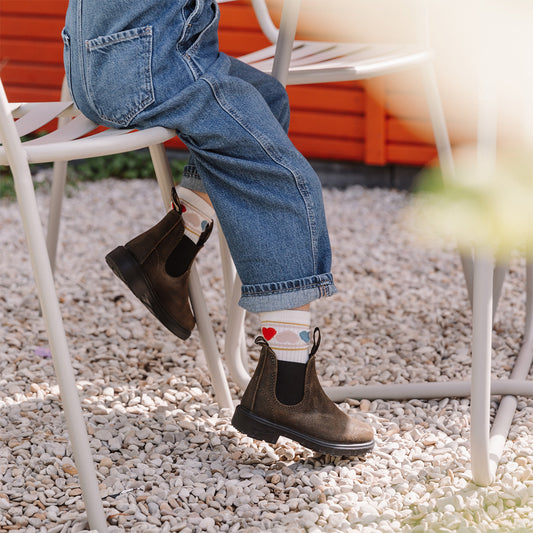Blundstone kids suede dark olive