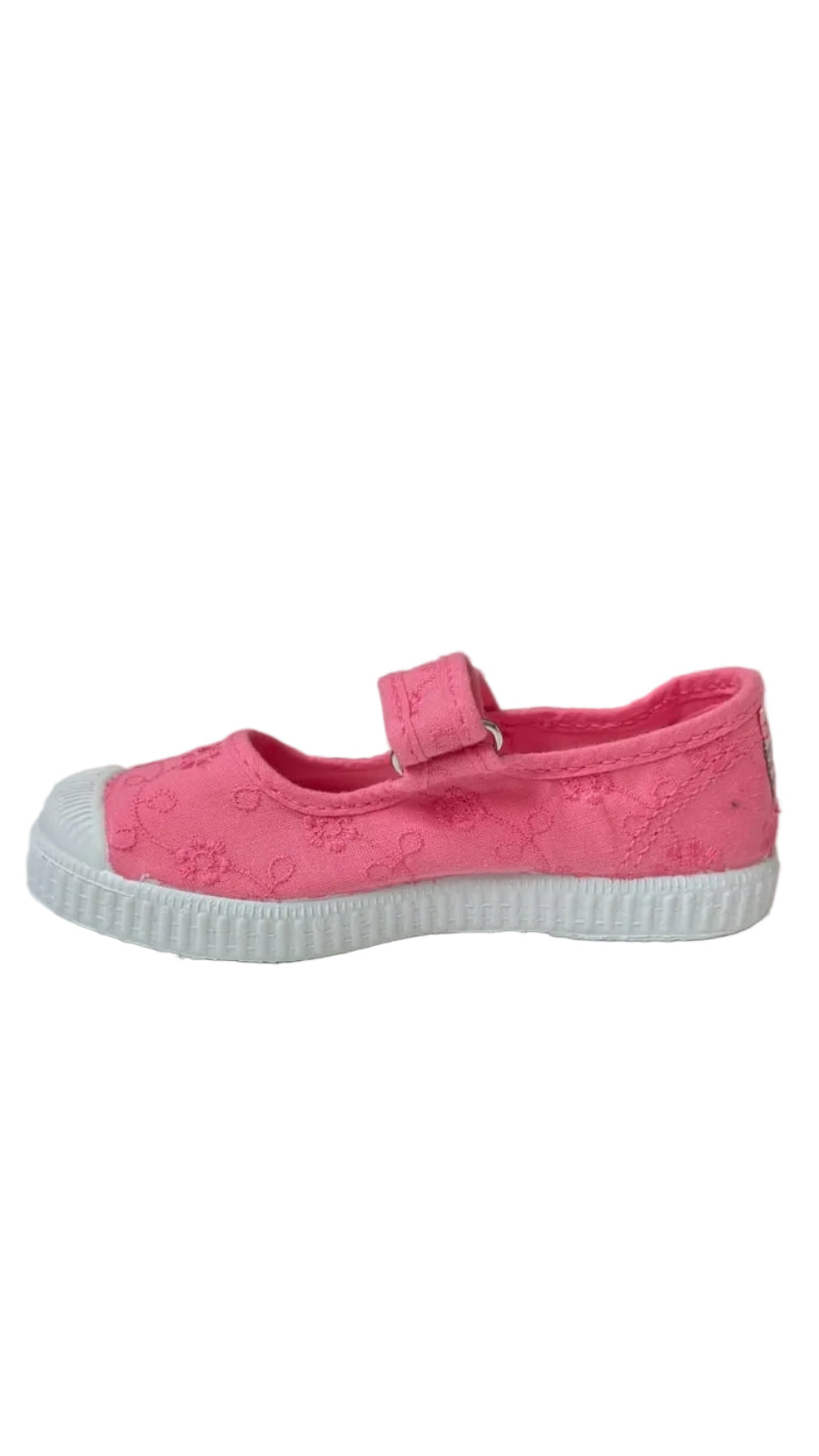 Cienta ballerina velcro roze geborduurd