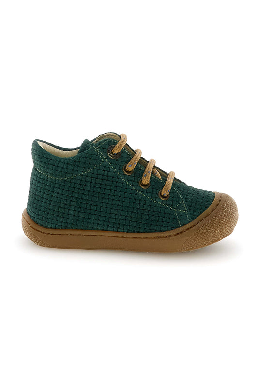 Naturino Cocoon suede woven green bottle-sand-olive