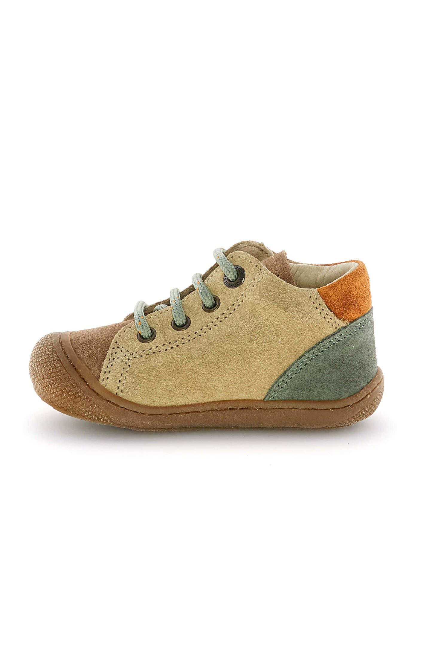 Naturino suede bruin zand olijfgroen