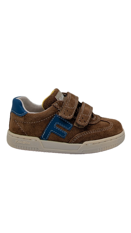 Falcotto Velcrosneaker Dasky brown-sea (maat 21-23)