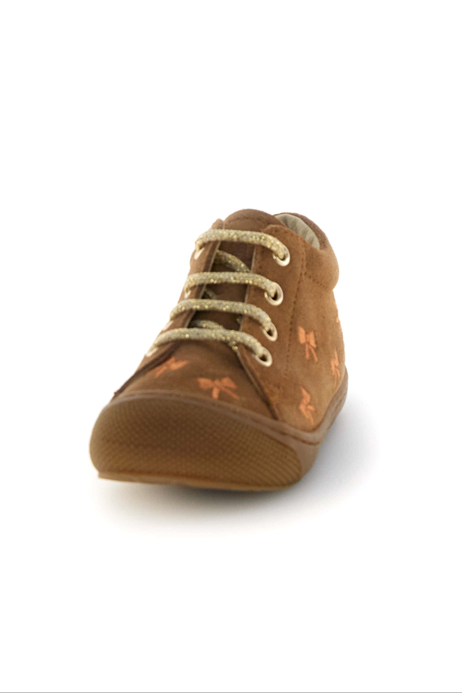 Naturino cocoon embr. bows suede bruin