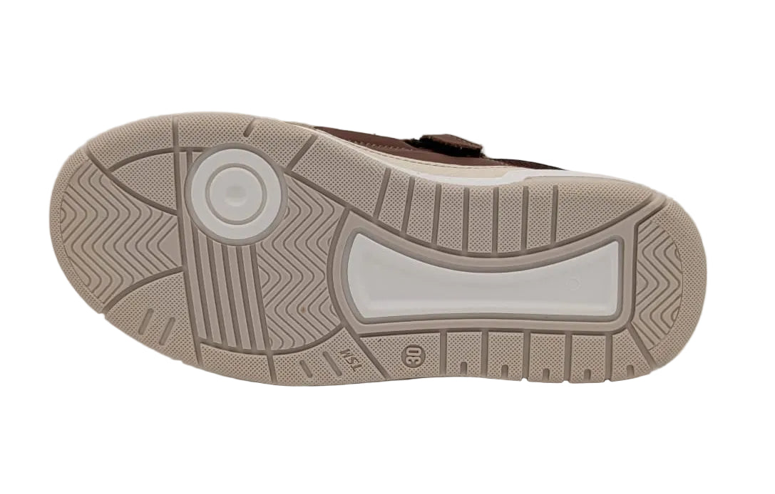Ocra Sneaker chocoladebruin met strepen