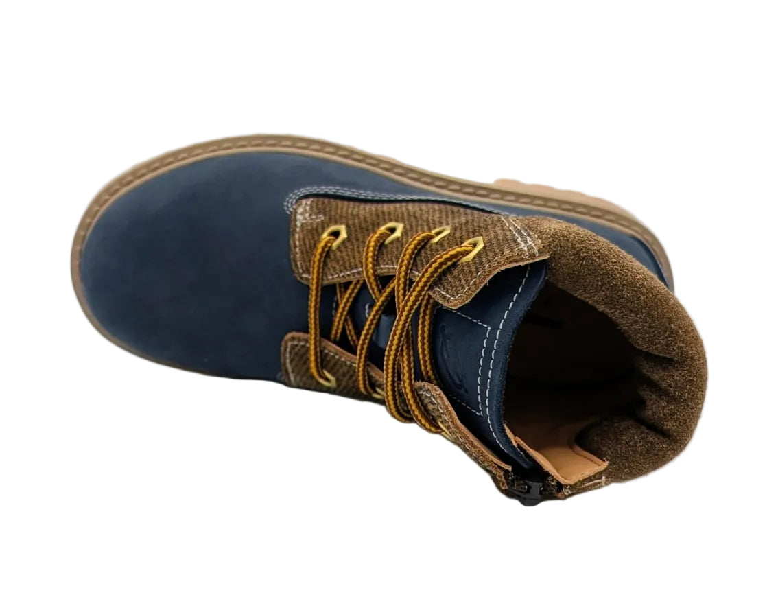 Ocra bottine blauw bruin