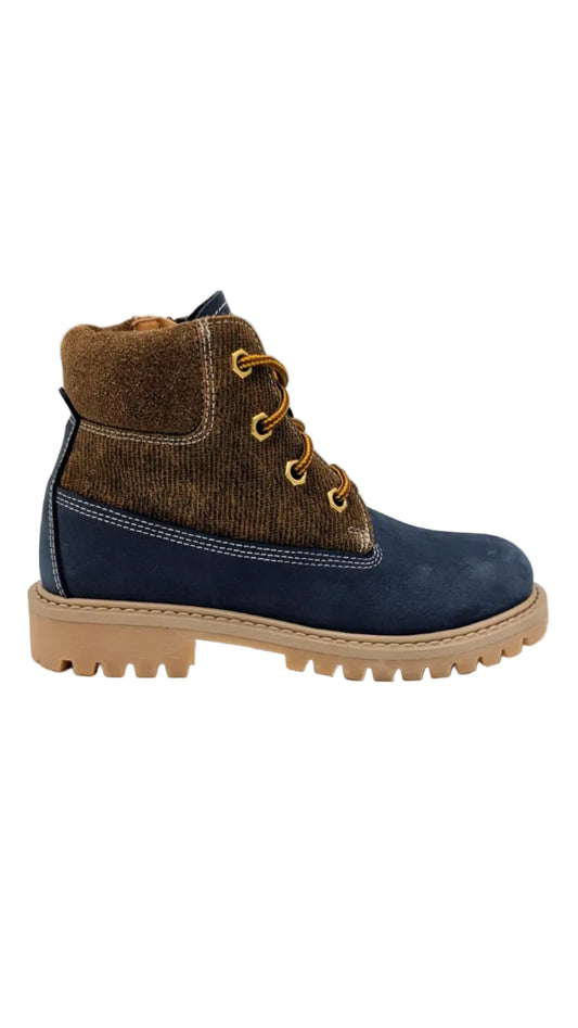 Ocra bottine blauw bruin