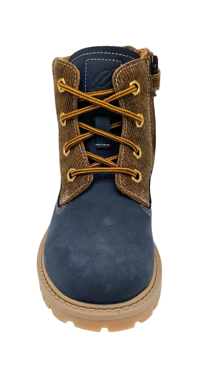 Ocra bottine blauw bruin