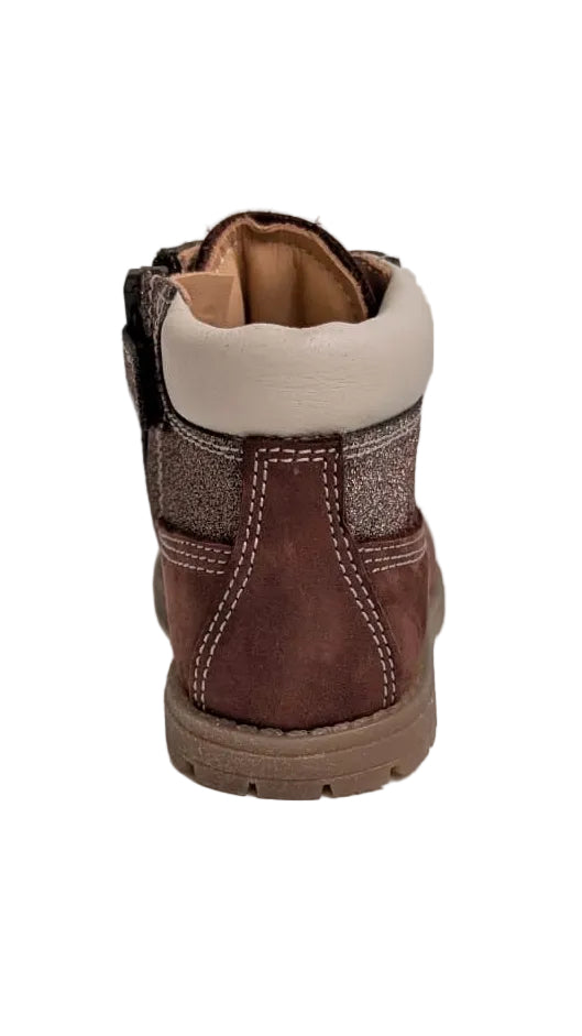 Ocra bottine bruin glitter