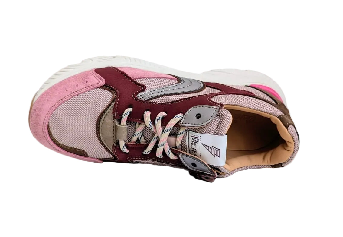 Ocra runner bordeaux roze zilver