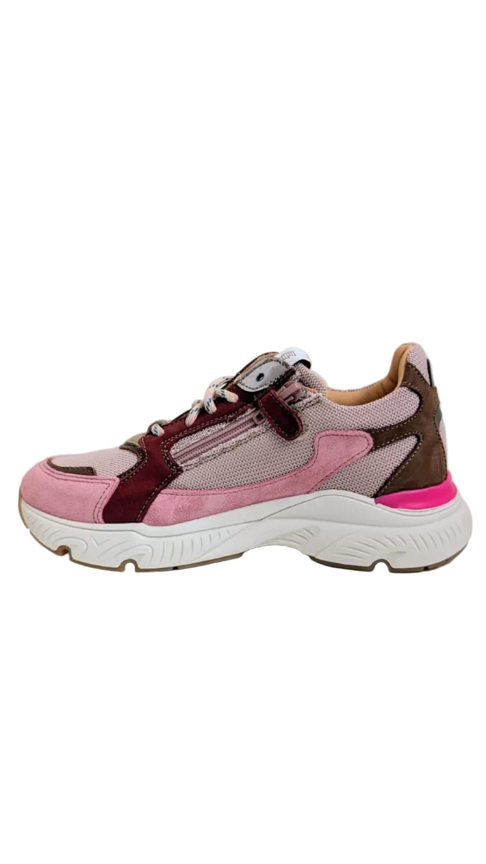 Ocra runner bordeaux roze zilver